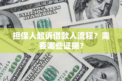 济南担保人起诉借款人流程?需要哪些证据? 济南担保人起诉借款人流程?需要哪些证据?