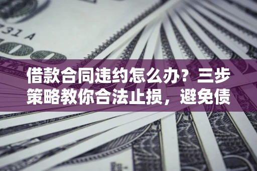 济南借款合同违约怎么办？三步策略教你合法止损，避免债务危机升级