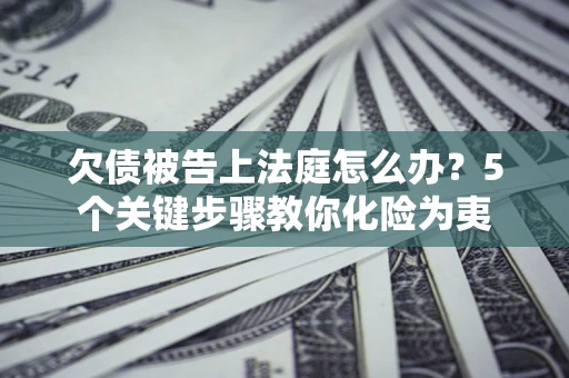 济南欠债被告上法庭怎么办？5个关键步骤教你化险为夷
